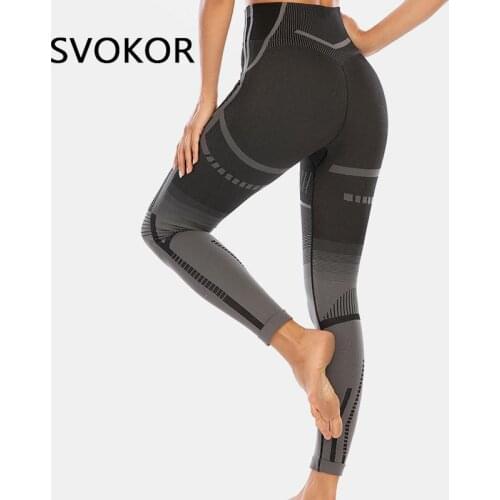 SVOKOR Seamless Legging Printed Woman Stretchy Pants Fitness Leggings Women Sport Gym Leggins Push Up Quick Dry