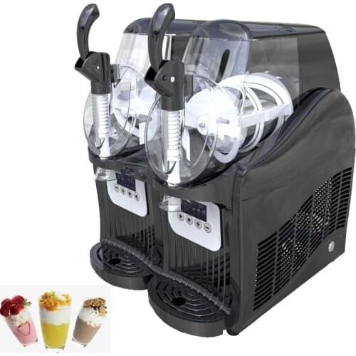 Electric Double Tank Snow Melting Machine Snow Mud Ice Beverage Cold Drink Machine Snow Slush Machine