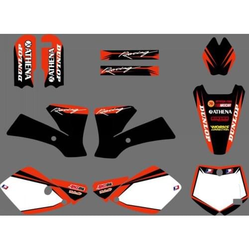 H2CNC GRAPHICS & BACKGROUND DECAL STICKER Kits For KTM SX 65 SX65 2002 2003 2004 2005 2006 2007 2008
