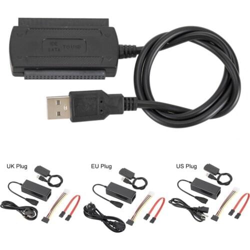 5 In 1 USB 2.0 To SATA PATA IDE 2.5 3.5 HDD SSD Hard Drive Adapter Transfer Cable SATA / IDE Connectors For PC Laptop Converters