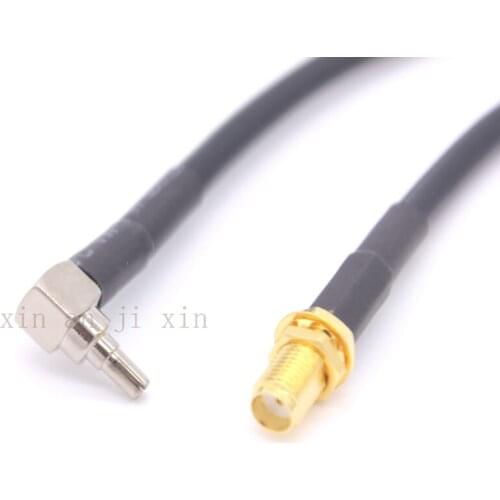 RG58 cable 3G 4G antenna extension cord cable assembly SMA female Jack to CRC9 right angle connector RG58 cable 5m free shipping