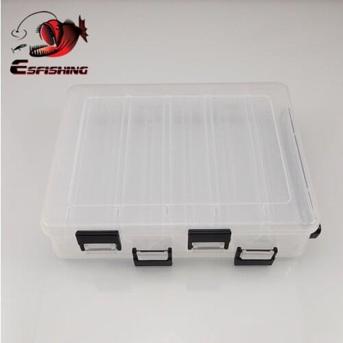 ESFISHING Mini Fishing Tackle Boxes Hook Storage Case Compartments Box Fish Lures Plastic Storage Holder Fishing Accessories