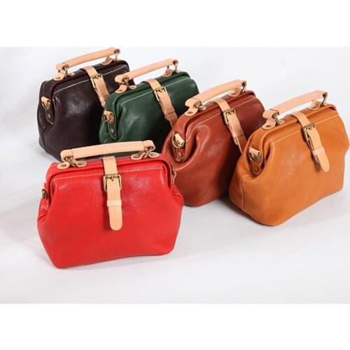 Fashion Retro Handmade Leather Classic High Quality Women Bag Multi-Function Casual New Genuine Leather Vintage Shoulder Bags