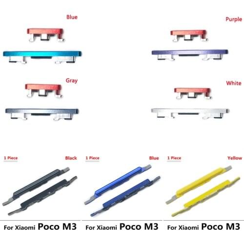 New Power On Off + Volume Side Key Button Replacement Parts For Xiaomi Poco F2 Pro Poco M3 button