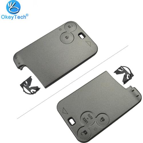 OkeyTech for Renault Smart Key Card 2/3 Button Replacement Cover Case Keyless Fob Remote Car Key Shell for Renault Laguna Espace
