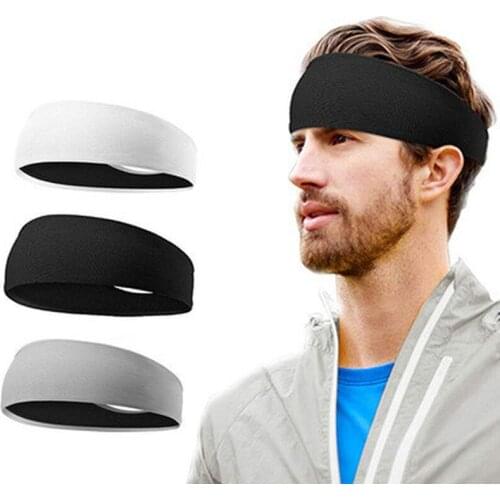 Men Sweatband Sports Headband Stretch Elastic Women Yoga Running Hair Band for Men Outdoor Sport Headwrap Fitness Sports Safety