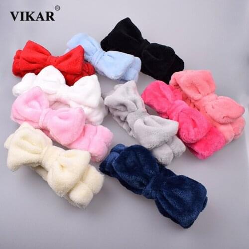 Coral Fleece Soft Headband Cross Top Kont Hairband Elastic Hair Band For Women Girls Wash Face Turban Headwear Hair Accessories