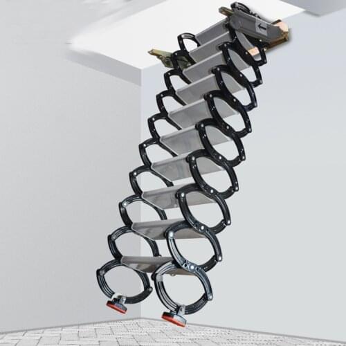 Factory Direct Sales Adjustable Height Folding Ladder High Quality Lightweight Titanium Magnesium Alloy Extension Ladders