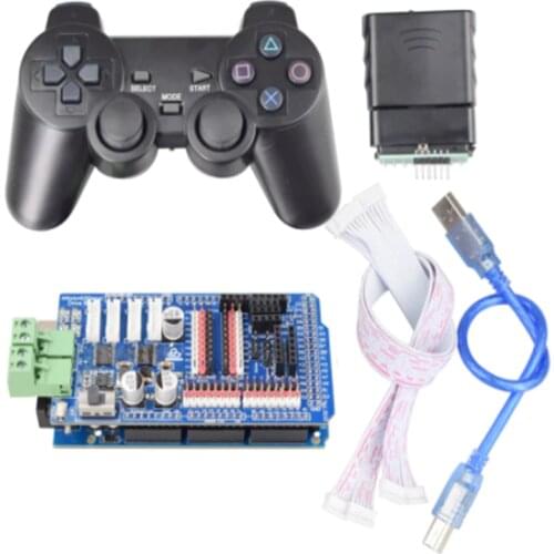 Ps2 Joystick Remote Control+ Mega2560 Board+ 4 Channel Motor 9 Channel Servo Driver Board For Arduino Diy Mecanum Wheel Robot