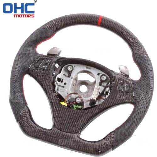100% Real Carbon Fiber Steering Wheel compatible for E82 E90 E87 E93 E92 3 series 1 Series M Performance