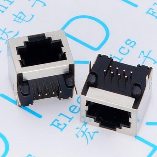 RJ45 socket 56 no lamp shielding network socket The network interface Crystal head block 8 p without lig