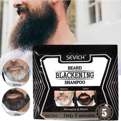 15ml Black Beard Shampooo Beard Blackening Plant Essence Into Black Fast Beard Herbal Darkening Shampoo Beard Coloring Liquid