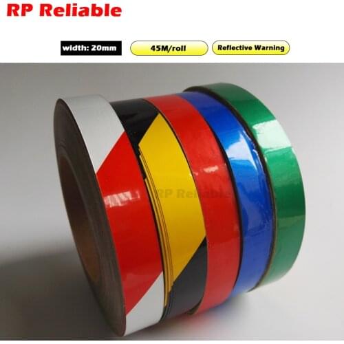 RP Reliable -- Self adhesive PVC Reflective Warning Tape, Sign Mark, Color choose, 20mmx45M