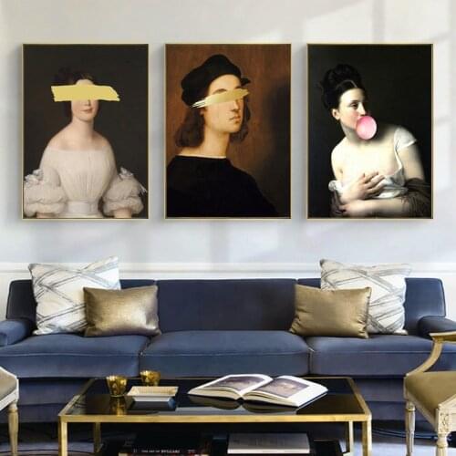 World Famous Painting Wall Art Fantasy Canvas Posters and Prints Figure Creative Wall Picture for Living Room Decoration