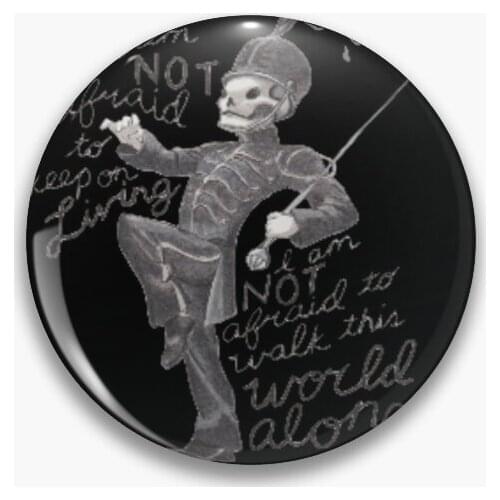 I Am Not Afraid Soft Button Pin Creative Lapel Pin Brooch Cute Collar Decor Funny Gift Badge Jewelry Cartoon Women Hat Lover