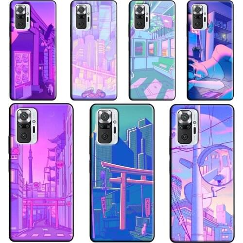 Pastel Japan Neo Tokyo Art Phone Case For Xiaomi Redmi Note 10 8 9 Pro Note 8T 9S Coque For Redmi 9C 9T K40 7A 8A 9A
