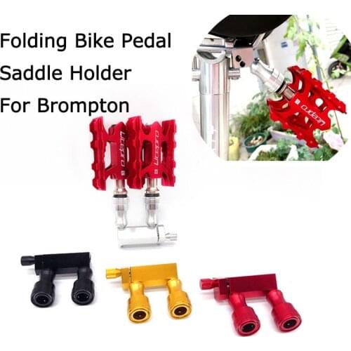1 set Bike Pedal Quick release pedal mount for Brompton folding bike pedal quick release seat double holder