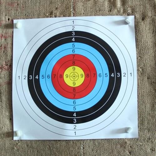 10Pcs 60x60cm Full Ring Arrow Bow Shooting Target Faces Accurate Prop Archery Darts Paper Durable Practice Archery Target Paper