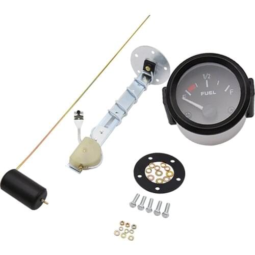 2" 52mm Fuel Level Gauge Car Meter with Fuel Float Sensor Black Rim Automotive Gauges 12V 240-33ohm Oil Fuel Level Gauge Shell