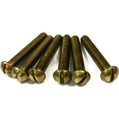 2PCS Brass Slot Screw Slotted half Round head Screws GB67 Machine Bolts M8