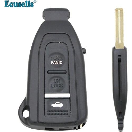 3 Buttons Smart Prox Remote Key Shell For Lexus LS430 2002 2003 2004 2005 2006 with Uncut Blade