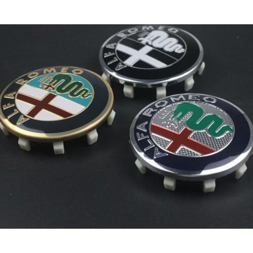 4pcs 60mm Car Wheel Center Hub Cap Cover Sticker Rim Emblem Badge Fit For Alfa Romeo Giulietta Spider GT Giulia Mito 147 156 159
