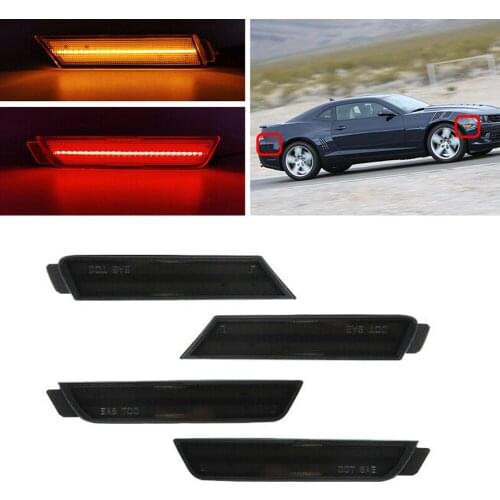 4pcs Front Rear LED Side Marker Light 92246244 92246245 92246252 92246253 Fit For Chevrolet Camaro 2010 2011 2012 2013 2014 2015