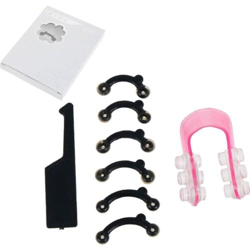 6Pcs/Set Shaping Clip Clipper Shaper Bridge Straightening No Pain 3 Size Beauty Nose Clip Corrector Massage Tool Nose Up Lifting