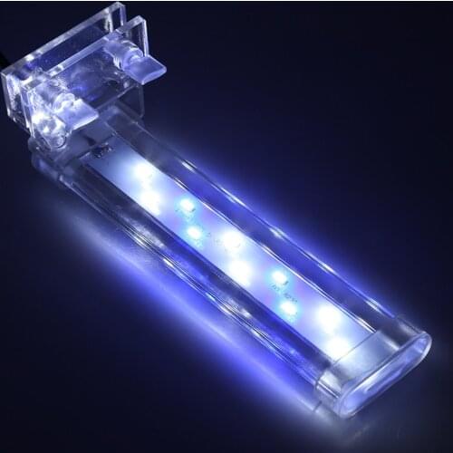 Aquarium Fish Tank LED Clip Lamp Light 8/12/16/26CM Bar Submersible Waterproof Clip Lamp EU Plug