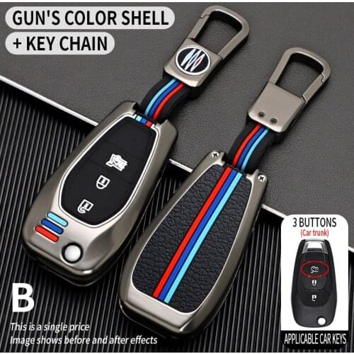 Zinc Alloy +Silicone cover Remote Key Case Cover for Chevrolet Filp Key