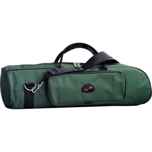 DUOER Portable Trumpet Bag Case 8mm Sponge Soft Gig Bag Durable Double Zippers Design with Adjustable Shoulder Strap