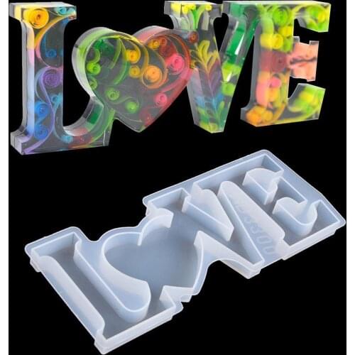 Pendant Mold Stationery Kitchen Casting Mold Silicone Tray Crystal Transparent Epoxy Resin Mold Creative Diy Heart Shape