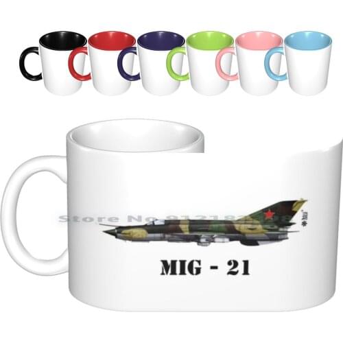 Mig 21 Ceramic Mugs Coffee Cups Milk Tea Mug Mig Mig21 Airplane Air Soviet Soviet Union War Korean War Wwii Ww2 Russian Warfare