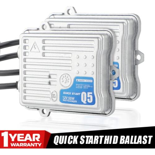 AC 55W Q5 Fast Start Xenon HID Ballast Replacement Car Retofit For Xenon Headlight Bulb 12v H1 H3 H4 H7 H9 H10 H11 9005 9006
