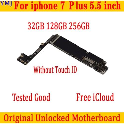 For iphone 7 Plus Motherboard 32GB 128GB 256GB 100% Original unlocked for iphone 7Plus Mainboard without Touch ID with Full Chip