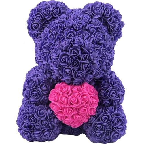 Rose Teddy Bear Women Gifts for mom Birthday Gifts for Girlfriend Birthday Gifts for her Teen Girls Gifts Anniversary 34CM(13"