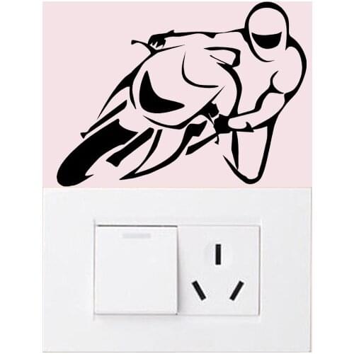 Motorcycle Livingroom Wall Sticker Home Decor Vinyl Switch Decal 6SS0446