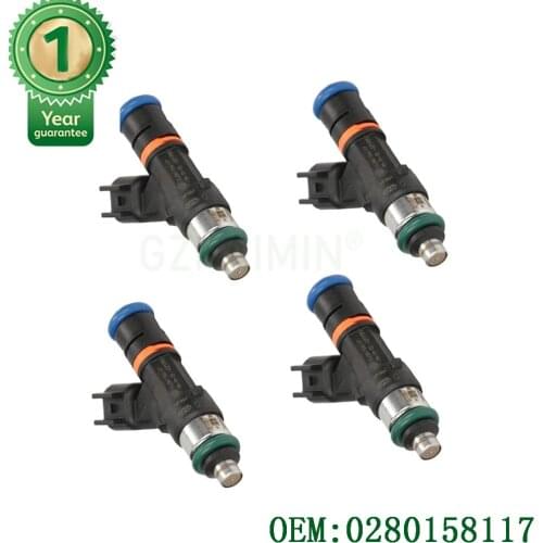 Set Of 4 PCS 550cc Fuel Injectors OEM 0280158117 For MINI COOPER S R52 R53 2003-2007 FIT BOSCH EV14