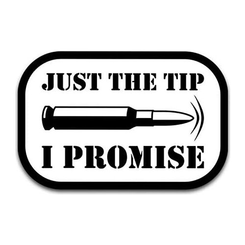 SZWL Personality Sticker Just The Tip I Promise Vinyl Waterproof Decal for Car Truck Van SUV Window Wall Cup Laptop,12cm*8cm