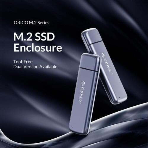 ORICO M2L2-NV03C3 SSD Case USB-C Type-C M.2 NVME NGFF USB3.1 GEN2 10Gbps High Speed 2230/2242/2260/2280 Hard Drive 2TB Enclosure