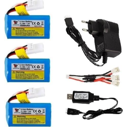 Original HJ806 RC Racing Boat 7.4V 1500mAh Replacement Li Battery with Charger for Hj806 RC Boat High Speed Racing RC Boat