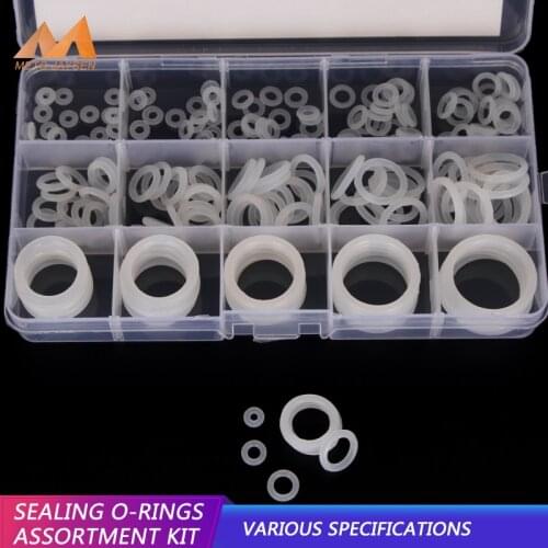 PCP Paintball Sealing O-rings OD 6mm-30mm CS 1.5mm 1.9mm 2.4mm 3.1mm White Silicone O Rings Replacements 15 Sizes 200PCS BG017