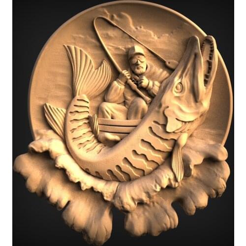 STL Relief model animal decor round plate 3D STL Model for CNC Router Carving Machine Artcam aspire_Animal round decoration