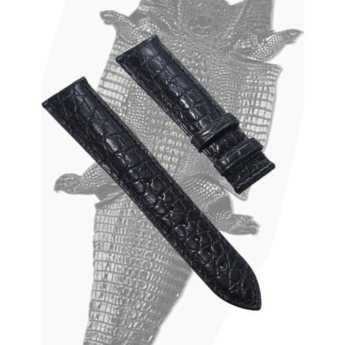 Crocodile Leather Watchband 18 19 20 21 22mm Genuine Leather Alligator Watch Strap Band fit for Butterfly Buckle
