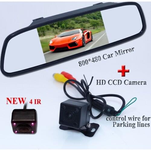 With the wide angle camera auto+5"lcd hd 800*480 mirror for universal car backing system to sell at favorable price