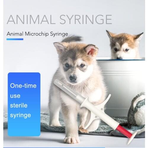 40pcs 1.4*8mm Fdx-b Microchip RFID Injector Syringe Injection for animals Pet Id Tag