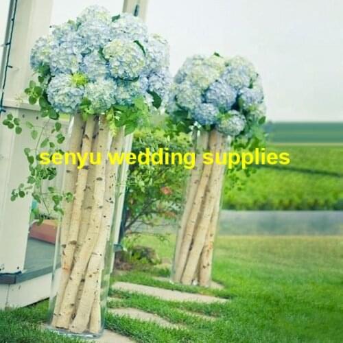 Wedding stairs aisle cylinder flower vase/tall clear cylinder for floor decoration/cheap clear acrylic cylinder vases senyu78