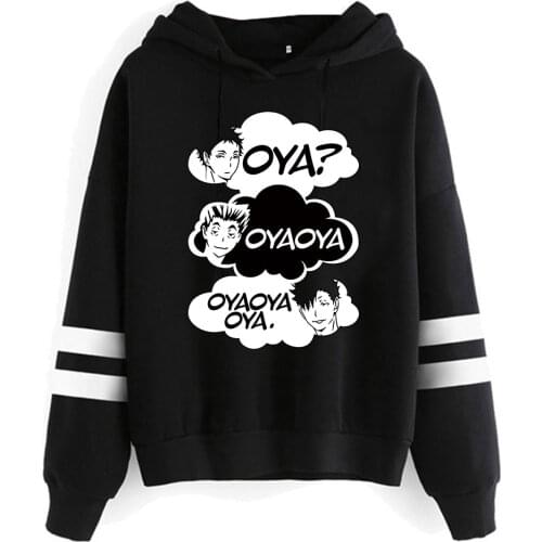 2020 Oya Oya Oya Haikyuu Kuroo Anime Hoodies Men Kawaii Japanese Anime Fly High Karasuno Graphic Sweatshirts Unisex Male Tops