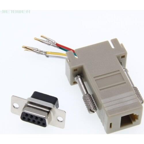 300pcs/lot High Quality DB9 Female To RJ12 RJ45 Female DB9 To RJ45 DB9 To RJ12 Adapter Converter Wholesale