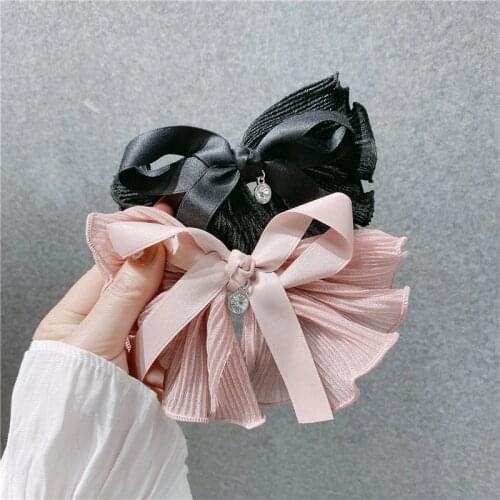 Women Elegant Fashion Bowknot Hair Clip Headdress Camellia Rhinestone Spring Clip Hairpin Headwear Handmade Hari Accessories